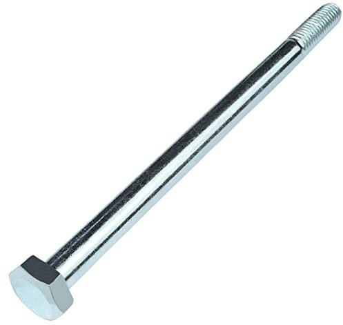 AERZETIX: C58089 - Lot de 10 Boulons M8x120 mm à tête hexagonale 6 pans - DIN 931 - dureté, classe de résistance : 6.8 - en acier zingué - vis métaux assemblage