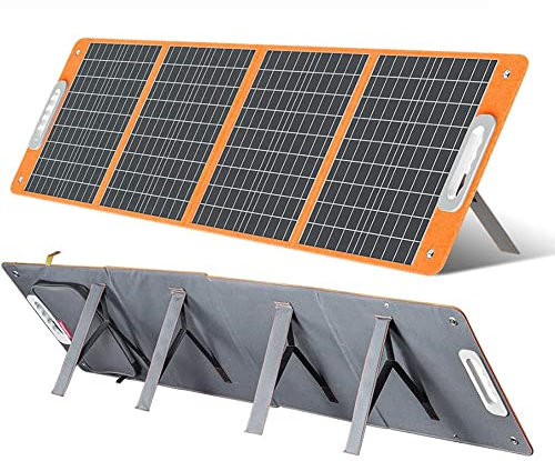 Kit de Panel Solar portátil, Maleta de Cargador Solar Impermeable Plegable monocristalino, para automóviles, vehículos recreativos, Barcos Marinos, caravanas, teléfonos, computador