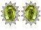 JewelryPalace Prinzessin Diana Kate Middleton 1.2ct Echt Peridot Ohrstecker Silber 925 Damen, Schmuck Set Grün, Ohrringe Silber Edelstein Mädchen, Ohrstecker Silber mit Stein Frauen Geschenk Vergoldet