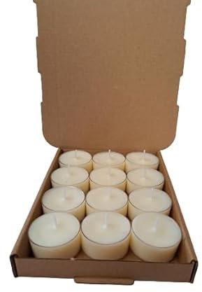 Scented Tea Light Candles 12 Per Box Made With Soy Wax (Rose Oud)