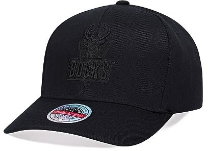 Mitchell & Ness NBA NBL/BLK Logo Classic Red Baseball Snapback Cap - Milwaukee Bucks, Einheitsgröße