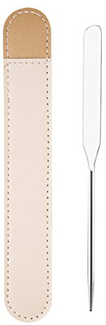 Tumotsit Spatola per fondotinta, Palette di Bellezza per Unghie in Acciaio Inossidabile con spatola, Tavolozza Professionale per la miscelazione dei pigmenti per la Bellezza delle Unghie