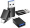 USB C Adapter 4 Stück, USB auf USB C 3.2 Adapter (2 Pack) & USB C auf USB Adapter (2 Pack), USB Type C Adapter Kompatibel mit iPhone Samsung Galaxy Google PC MacBook Pro Airpods iPad Laptop Tablet