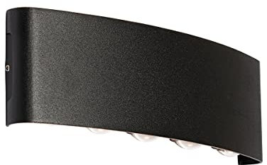 Qazqa - Modern Außen Wandleuchte schwarz inkl. LED 10-flammig IP54 - Silly I Außenbeleuchtung - Aluminium Länglich - I LED