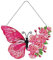 CULASIGN 5D DIY Diamond Painting Bilder Anhänger, Schmetterling Diamant Painting Set Strass Kristall Malerei Bilder, Wandbehang Türkranz Wanddeko Ornamente für Home (Rosa)