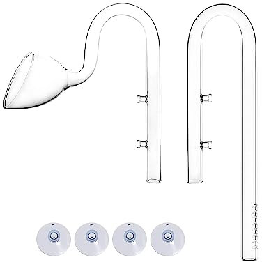 Generisch Lily Pipe, Glas, Filter EIN-/Auslauf, mit oder ohne Skimmer, 12/16mm, 16/22mm, Aquascaping, Aquarium, Aquaristikl, Filterrohr, Zu-/Abfluss (Lily Pipe, Glas, mit Skimmer 16/22mm)