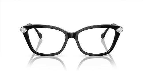SWAROVSKI Damen Sk2011 Brillenrahmen mit Sehstärke, Schwarz/Demo-Objektiv, 55 mm