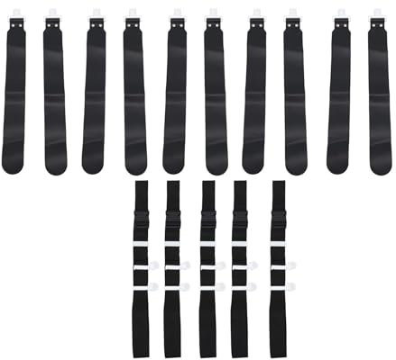 HERCHR 10Pcs Waist Flag, Adjustable Flag Football Games Kit 5Pcs PP Flag Football Belts Race Sport Game Waist Flag for Youth and Adults Training Equipment Outdoor Sport Training (Black)