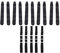 HERCHR 10Pcs Waist Flag, Adjustable Flag Football Games Kit 5Pcs PP Flag Football Belts Race Sport Game Waist Flag for Youth and Adults Training Equipment Outdoor Sport Training (Black)