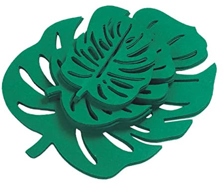 PRETYZOOM 24stücke Monstera Filz Tassenmatte Trinkuntersetzer Für Küche Untersetzer Aus Filz Für Heimdekoration Tassenuntersetzer Mit Pflanzenmotiv