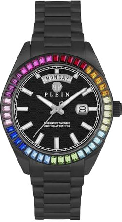 Philipp Plein Herren Uhr Analog Quarz Date Superlative Gent PWPNA0624 Edelstahl