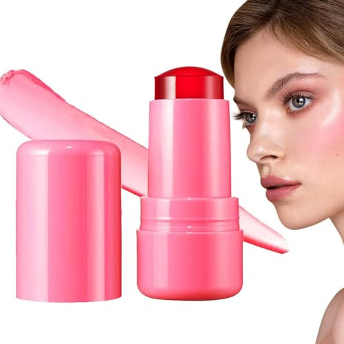 Milk Jelly Blush Stick, Milch Make Up Gelee Rouge, Milch Gelee Rougestift, 0,18 Oz Milchlippen Und Wangenstift, Make Up Rouge Für Wangen Und Lippen, Wangentönung, Aufbaubares Aquarell Finish
