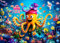 Puzzle 1000 Teile für Erwachsene, Puzzle farbenfrohes Legespiel-Ozean Oktopus-Geschenke