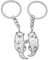 MAMALFJ Lot de 2 porte-clés élégants en forme de loutre pour les amoureux, As shown, Acier inoxydable, Sans pierre précieuse