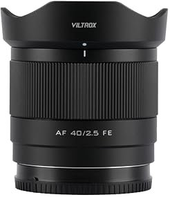 VILTROX 40mm F2.5 FE, 40mm f/2.5 E-Mount Full Frame AF Prime Lens Wide Angle Lens for Sony e Mount a7cr a7cii a7c a6700 zv-e100 a6600 a6400 a7iv a7iii