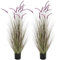 JonesHouseDeco 2Pack Artificial 5ft Purple Horsetail Reed Grass, 59in Artificial Indoor Outdoor Fake Grass Plant, Home Office Wedding Deco Artificial Plants in Pot Faux Greenery, Housewarming Gift