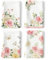 Arquiel 4Pcs Watercolor Flower Kitchen Tea Towels 100% Cotton Pink Floral Butterfly Hand Towels Multiple Uses Quick Dry Dish Cloth for Table, Kitchen Decor, Housewarming Gifts