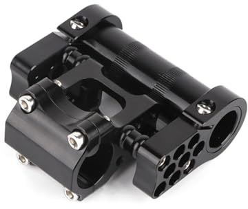 Azxcvbnm Faltbares Fahrrad, poröser Vorbau, Aluminiumlegierung, verstellbar, Doppelschaft, Ersatzlenker, poröser Vorbau, einfach zu bedienen