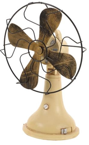 Amosfun Adornos De Abanico Ventilador De Escritorio Retro Modelo De Abanico Decorativo Decoración De La Pared Ventilador De Mesa Antiguo Ventilador Resina Sintética