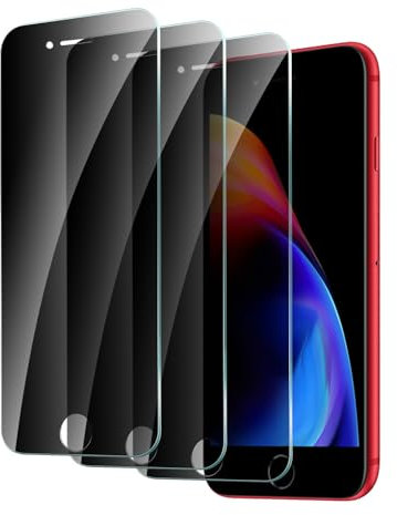 CYYAGE 3 Pack for iPhone 8 Plus/iPhone 7 Plus Privacy Screen Protector, Anti Spy Tempered Glass 9H Hardness Film, Scratch Resistant