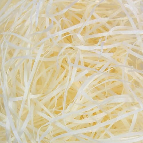 YEWCEP 200g Füllmaterial Geschenk, Holzwolle Füllmaterial zum Dekorieren von Geschenkkörben, Champagnerfarbe