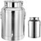 JvFbjLF Edelstahl-Milcheimer, 28 l, Milchtransportkanne aus Edelstahl 304 mit Seedeckel und Hahn, Milchkanne, Weineimer, Eimer, Fass, Teekanister, Milchkanne(with Tap,20L)