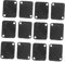 SECFOU 20pcs Blank Baffle Blind Board Wall Cord Cover Cable Management Wall Diy Mounting Plate Electrical Outlet Cover Plates Metal Black