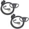 HYSHIKRA Walkie Talkie Earpiece with mic, 2 Pin Headset with PTT, Compatible with Kenwood eSnic Retevis Baofeng UV-5R Radio Ear Piece for Security Bodyguard (D Shape, 2 Pack)