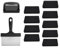 Kit de limpieza de plancha resistente para superficie plana, raspador eficiente para limpiar parrillas y sartenes (12)