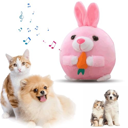 FUXNGZI Interaktives Hundespielzeug, 2025 Aktives Bewegendes Haustier-Plüschtier, Magic Ball für Hunde, Hundeball Sprechendes und Wiederholendes Lustiges Stofftier (#D)