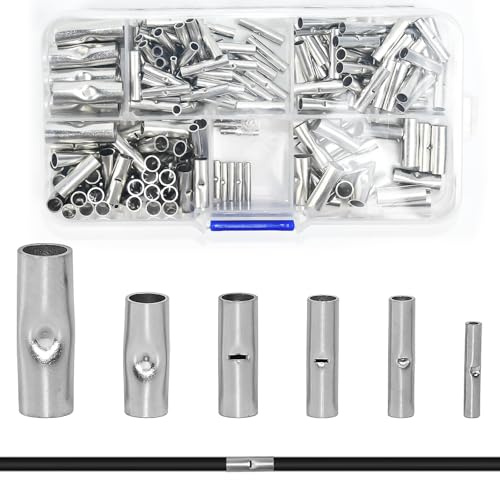 Zuxbolf 200 Pz Connettori per Cavi Elettrici non Isolati,Terminali a Crimpare Non Isolati BN0.75/1.25/2/3.5/5.5/8,Connettori di Testa a Crimpare per Progetti Giunzione di Elettriche