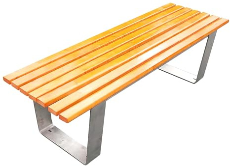 Gartenbank Wetterfest 2-3 Sitzer Parkbank mit Kunststoff-Holzlatten und Edelstahlgestell Gartenstühle für Parks, Wohngebiete, Aussichtspunkte, Einkaufszentren(120 * 40 * 45cm/47.2 * 15.8 * 17.7in)