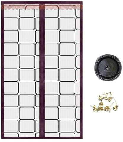 Magnetic Door Screen - Durable EVA Mesh Barrier, Self Closing Screens| Anti-Cold Thermal Cover For Balconies Garage Store Porch Sliding Home Entrance Insulation Wind Prevention Weather Guard Energy Ef