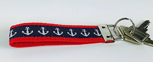 Buddel Bini Schlüsselband Anker maritim Schlüsselanhänger rot blau