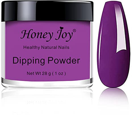 28g/Box Fine Dipping Powder Purple Colors No Need Lamp Cure Dip Powder Nails, Like Gel Polish Effect, Even & Smooth Finishing (no.68)