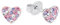 Prinzessin Lillifee Kinder-Ohrstecker Herzen 925 Silber rhodiniert Kristall mehrfarbig - 2013168, Rosa/Lila, onesize