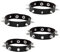 MILAKOO 2 Pcs Schwarzes Leder Punk Rock Armbänder Set für Männer Frauen Wide Strap Wrap Bracelet Wristband