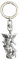Eurofusioni Schlüsselanhänger Der Heilige Erzengel Michael - Versilbertes Metall - Statuette h 3,7 cm