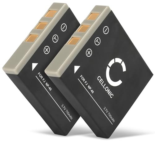 CELLONIC, Akku für Kamera, kompatibel mit Pentax Optio S5z, A36, D-LI8, S6, S, A40, SVi (3.7V, 700mAh) 2 Stück