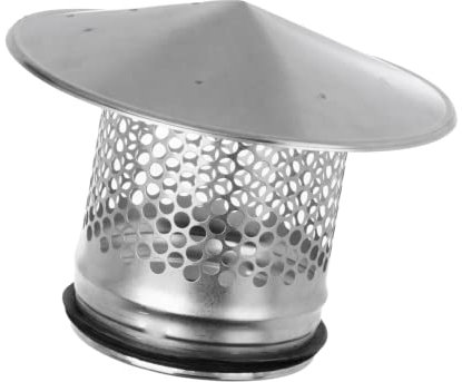 Ø 125mm 5 Inch Round Roof Vent Cap Galvanised Steel for All Weather Conditions Top Round Exhaust Cap with Rubber for Perfect Insulation Vent Cover