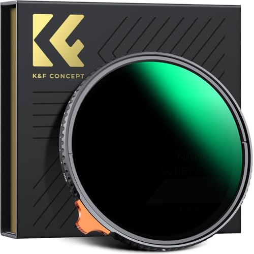 K&F Concept Nano-X 82mm ND Filter Variabler Graufilter ND2-400 (1-9 Stop) Vario ND Filter mit Filtertasche
