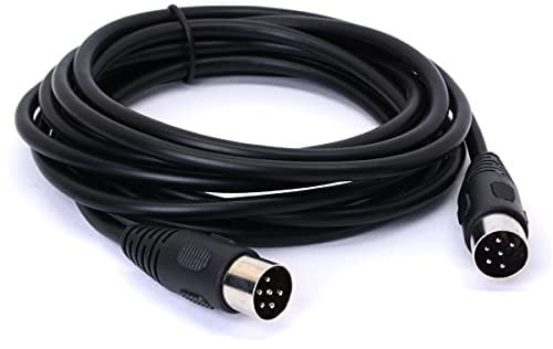 Cavo MIDI DIN 6 pin maschio a maschio DIN adattatore convertitore strumento Midi 6pin cavo audio per microfono chitarra (3 metri/9,8 piedi)