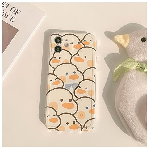JBIVWW Retro Duck Japanese Phone Case For IPhone 13 11 12 Pro Xs Max Xr 7 8 Plus X 7Plus Case Cute Soft Back Cover (Color : 01, Material : For iphone 7 Plus)