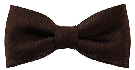 TigerTie - Kleinkinder Baby Fliege in dunkelbraun mit Gummizug 29 bis 40 cm Halsumfang verstellbar + Aufbewahrungsbox