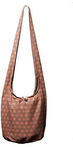 PANASIAM Shoulderbag Asanoha Design in brown, L