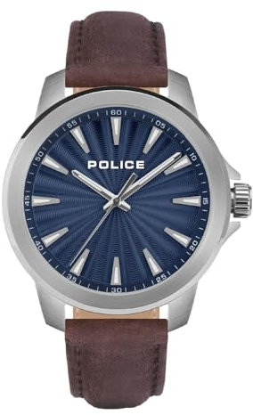 Police Herren Analog Quarz Uhr mit Edelstahl Armband PEWJA2207803