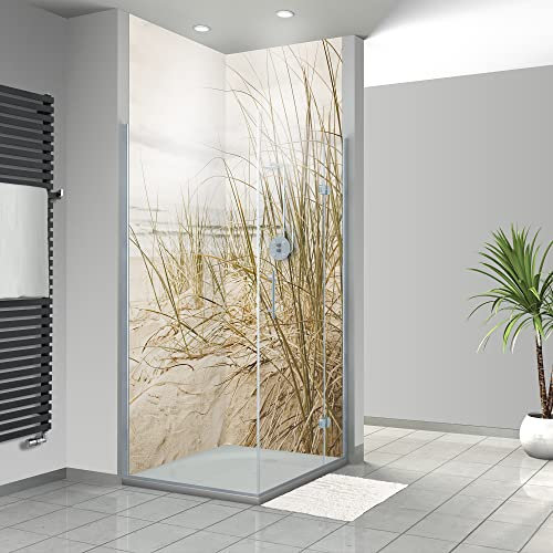 WANDFREUDE individuelle Duschrückwand Aluverbundplatte auf Maß (2 Stück - Hohes Gras - Premium Matt Lack) – Dusche Wandverkleidung Duschwandverkleidung Duschrückwände