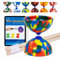 Juggle Dream Jester Diabolo Jonglierset – Fester Achse Profi-Diabolo mit Hölzernen Handstäben, Online-Lernvideo – Jonglierspielzeug (Mehrfarbig)