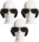 Erwachsene King of Rock and Roll Zubehör Set 3 Stück Elvis Brille mit dunklen Gläsern und schwarzen Koteletten - 1960er Sonnenbrille und Side Burns Rock n Roll Blues Rock Star Elvis the King