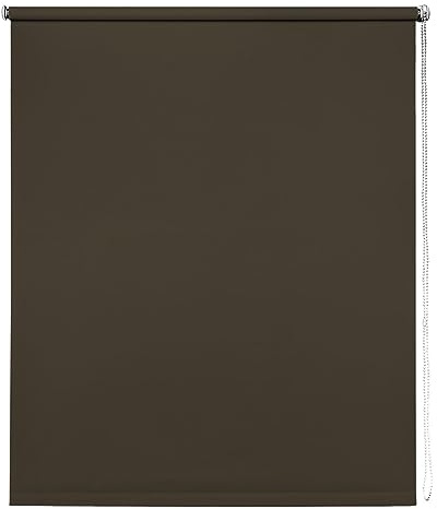 Chocolate Thermal Blackout Roller Blind - 80cm width x 165cm drop